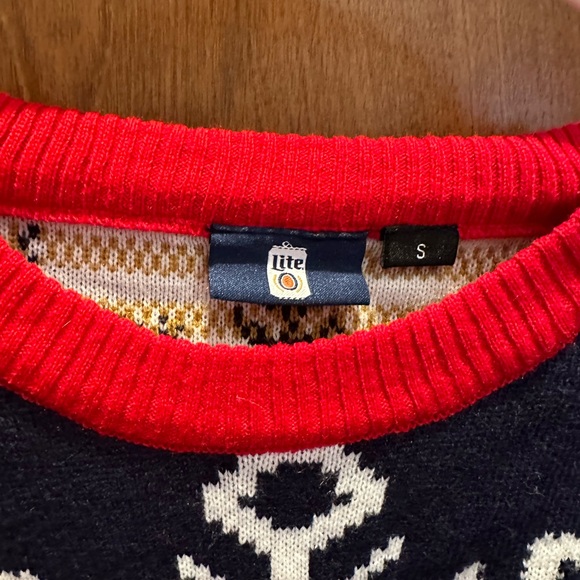 Miller Lite FUN “Ugly” Holiday Sweater & Hat Combo - Picture 7 of 7